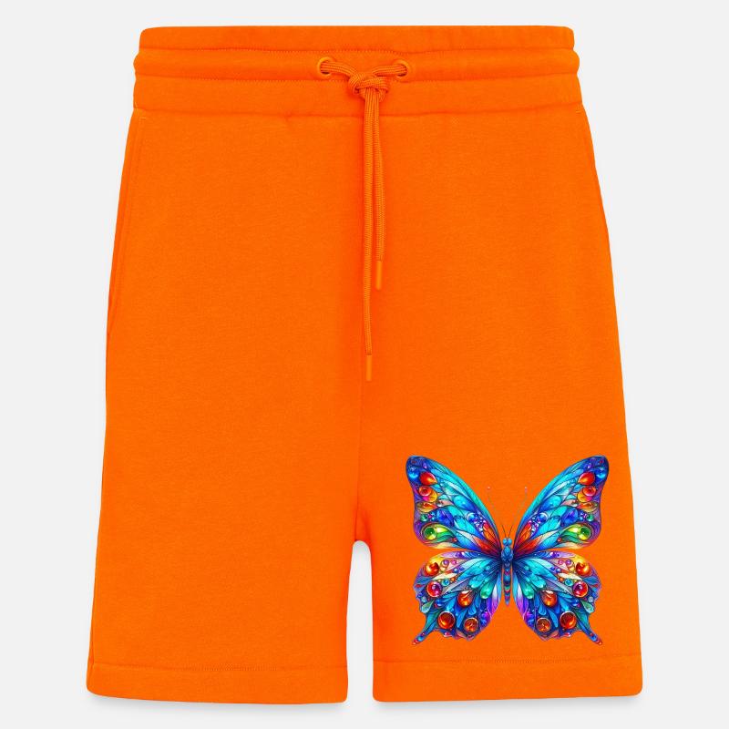 Papillon - Short bio décontracté fabriqué en UE - SUNSET ORANGE