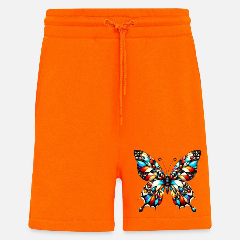 Papillon - Short bio décontracté fabriqué en UE - SUNSET ORANGE