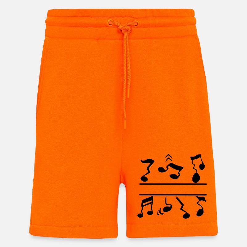 Fausses notes - Short bio décontracté fabriqué en UE - SUNSET ORANGE