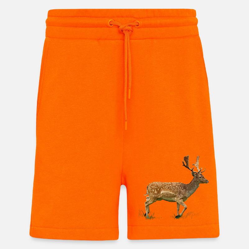 Hirsch im Gras Wald - Shorts - made by SPREAD - SUNSET ORANGE