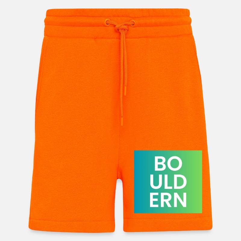 Bouldern Gradient Typo - Shorts - made by SPREAD - SUNSET ORANGE