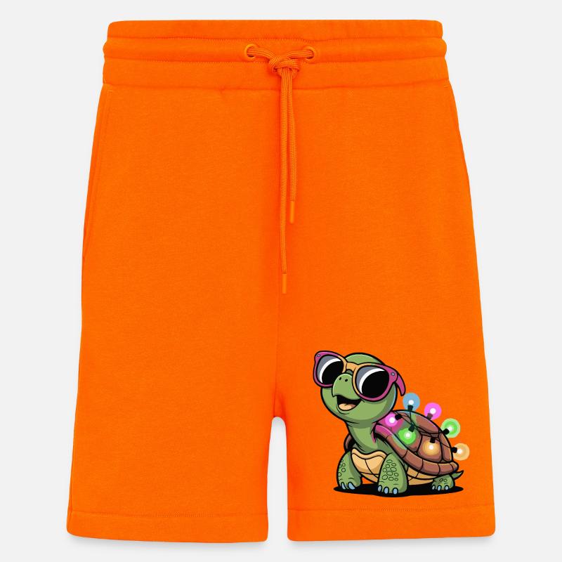 Lichtschein Turtle mit Sonnenbrille - Shorts - made by SPREAD - SUNSET ORANGE