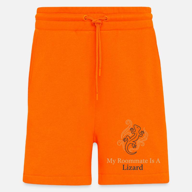 Mein Mitbewohner ist eine Echse - Shorts - made by SPREAD - SUNSET ORANGE
