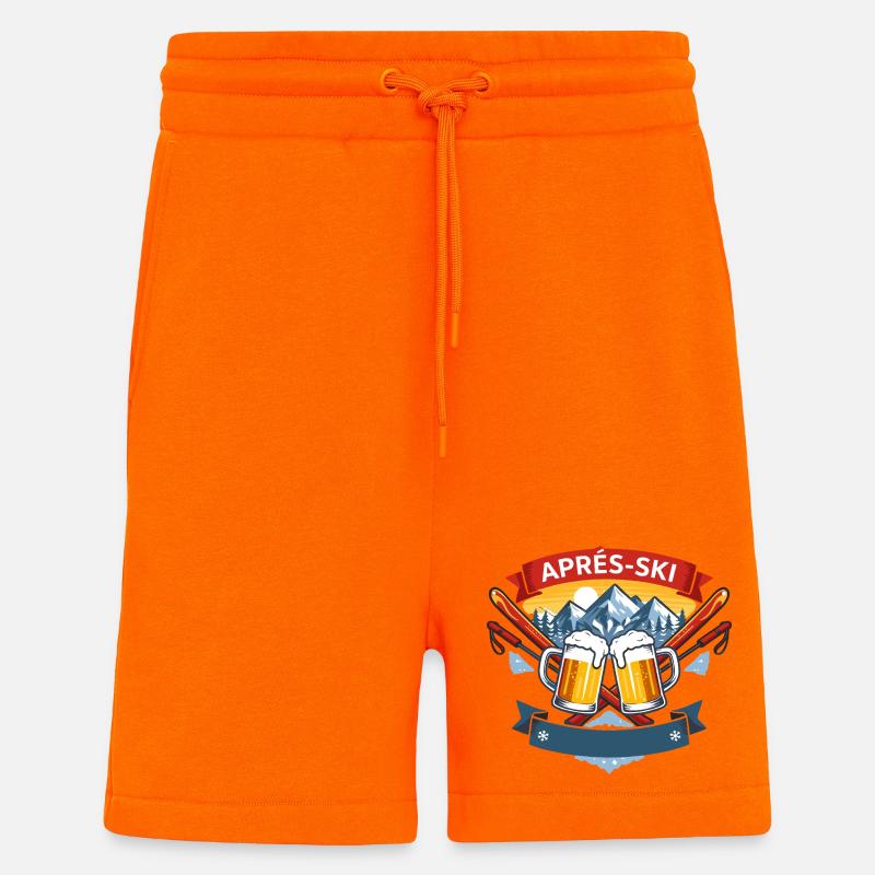 Après Ski Comic Design - Short bio décontracté fabriqué en UE - SUNSET ORANGE