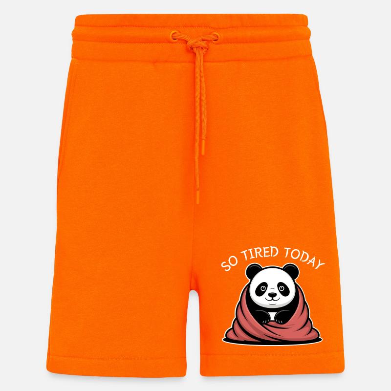 Panda Cuddle Dream Under Blanket - Shorts - made by SPREAD - SUNSET ORANGE
