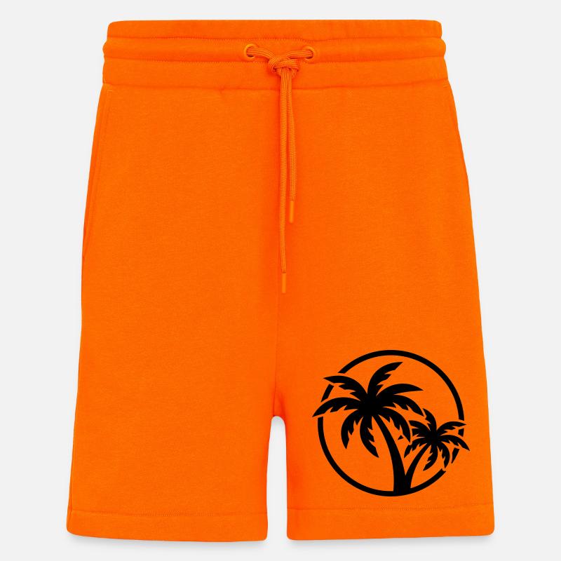 Palmen Symbol Strand - Shorts - made by SPREAD - SUNSET ORANGE