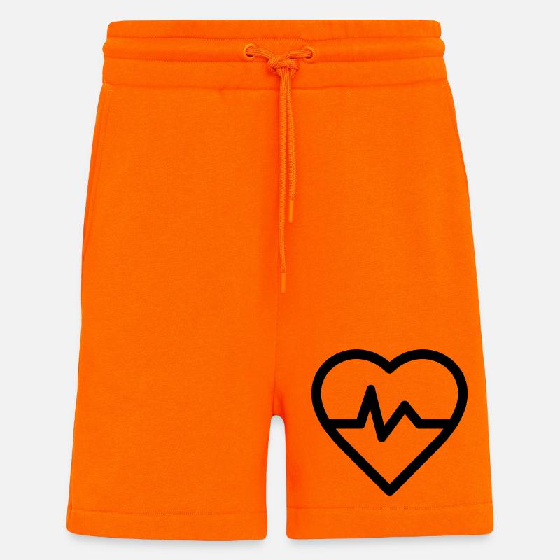 Herzfrequenz - Shorts - made by SPREAD - SUNSET ORANGE