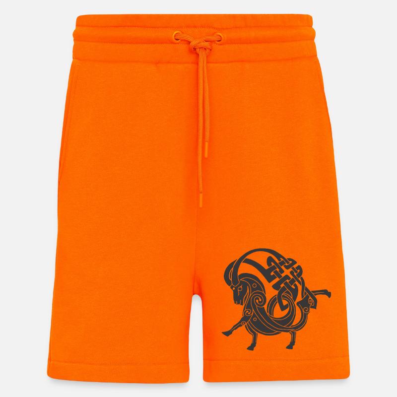 Celtic Ram Knot - Shorts - made by SPREAD - SUNSET ORANGE