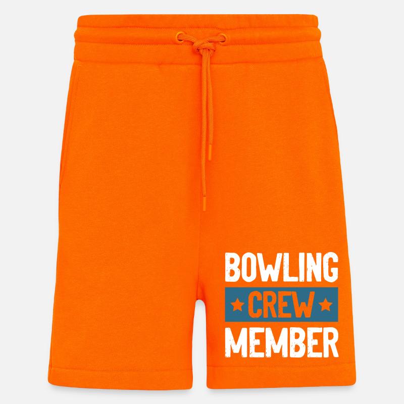 Équipe de bowling - Short bio décontracté fabriqué en UE - SUNSET ORANGE