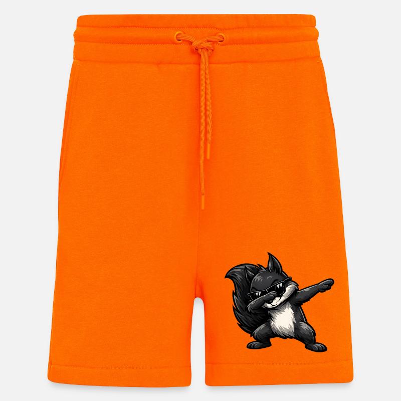 Dabbing Schwarzes Eichhörnchen - Shorts - made by SPREAD - SUNSET ORANGE