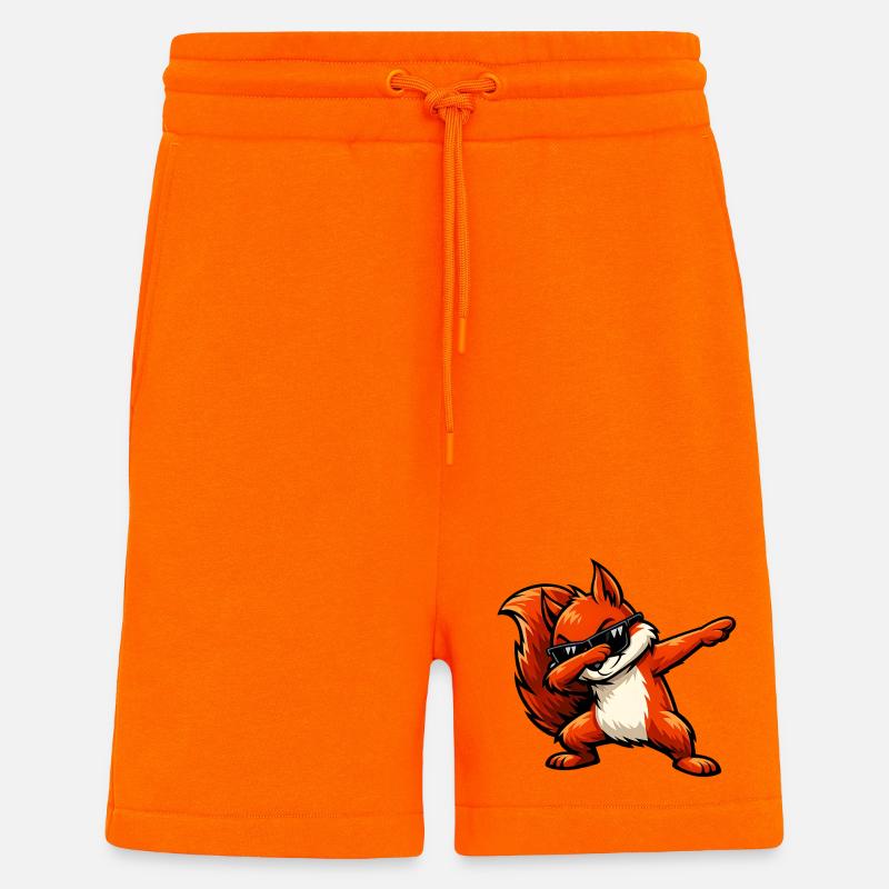 Dabbing Rotes Eichhörnchen - Shorts - made by SPREAD - SUNSET ORANGE