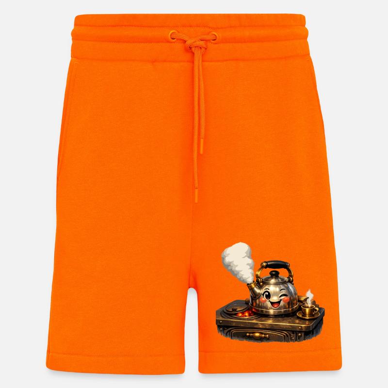 Kettle on stove - Shorts - made by SPREAD - SUNSET ORANGE