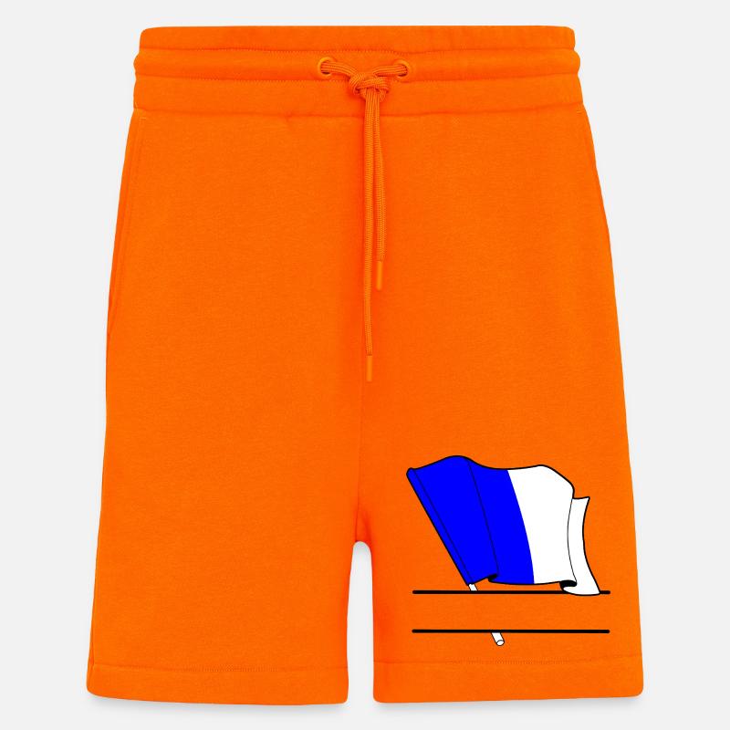 Drapeau Personnalisé de Spa - Short bio décontracté fabriqué en UE - SUNSET ORANGE