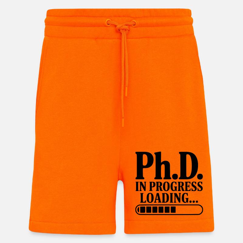 Ph.D. In Progress Loading... - Shorts - made by SPREAD - SUNSET ORANGE