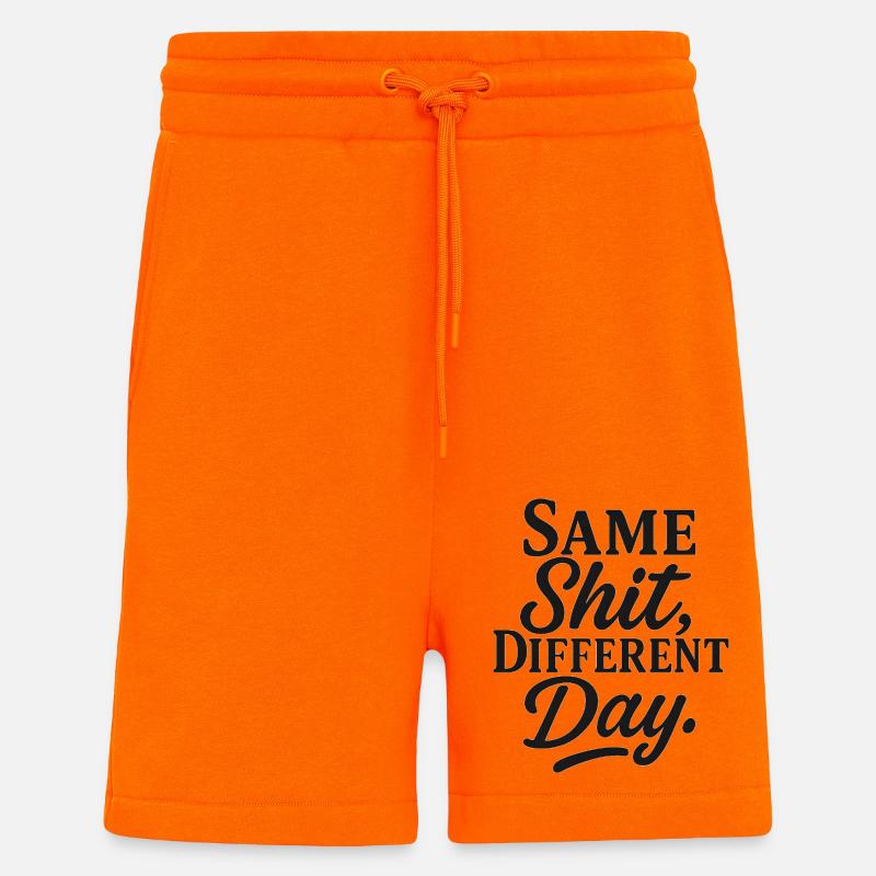 Same Shit Different Day - Shorts - made by SPREAD - SUNSET ORANGE
