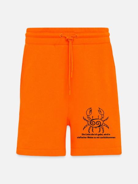 Sternzeichen Krebs - Shorts - made by SPREAD - SUNSET ORANGE