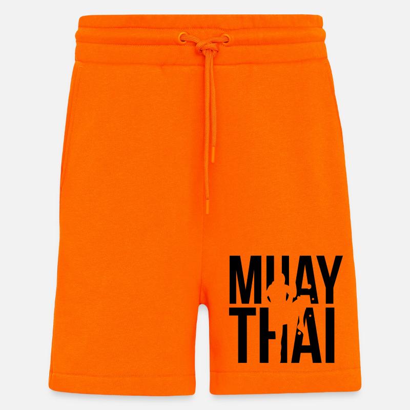 muay thai - Short bio décontracté fabriqué en UE - SUNSET ORANGE