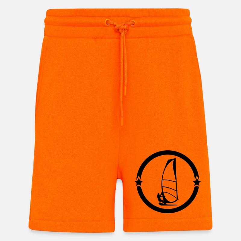 Planche à voile / Véliplanchiste / Windsurf / - Short bio décontracté fabriqué en UE - SUNSET ORANGE