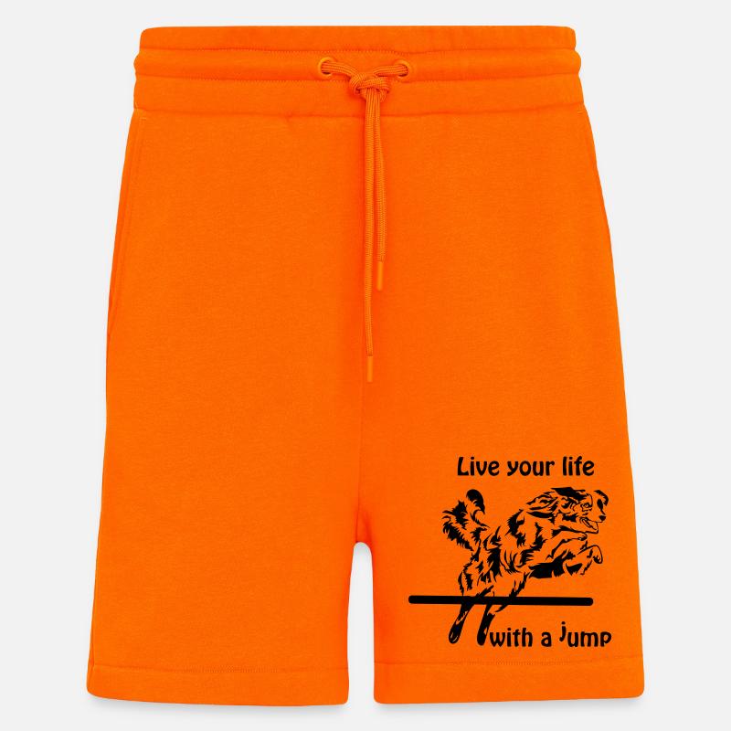 Agility Australian Shepherd Aussie - Shorts - made by SPREAD - SUNSET ORANGE
