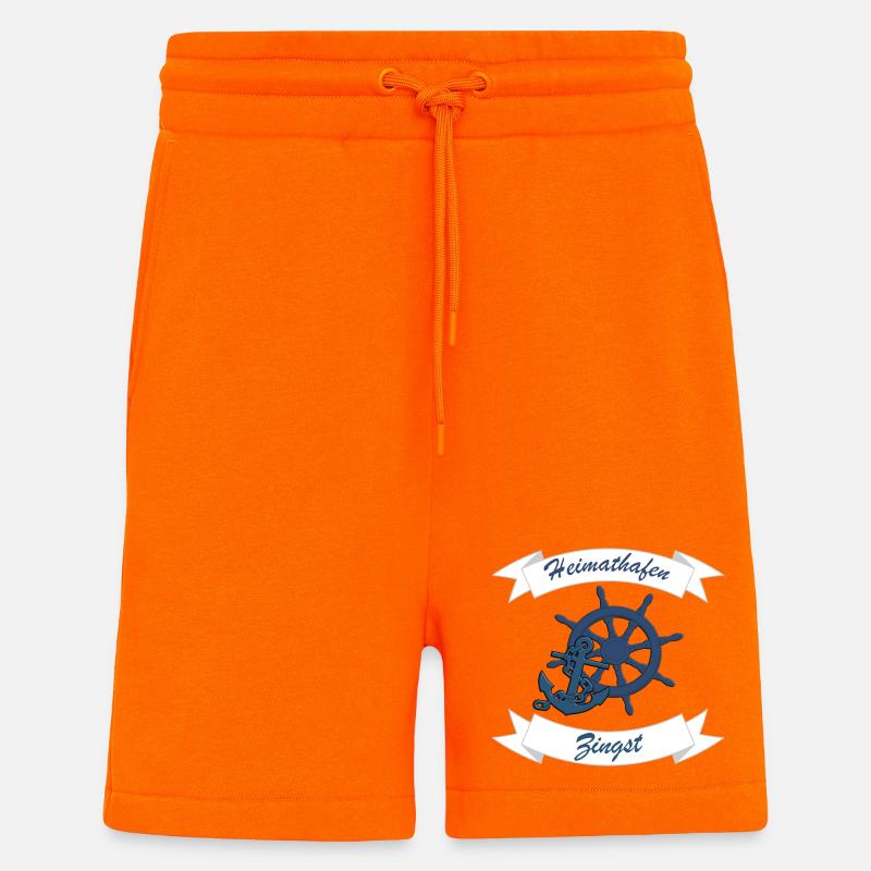 Heimathafen Zingst - Ostsee Darss Geschenk - Shorts - made by SPREAD - SUNSET ORANGE