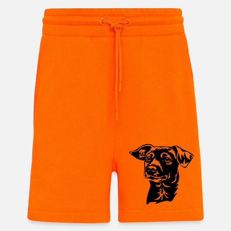 Jack Russell Terrier Kopf - Shorts - made by SPREAD - SUNSET ORANGE