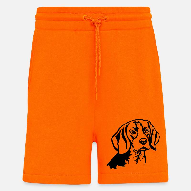 Beagle Head - Shorts - made by SPREAD - SUNSET ORANGE
