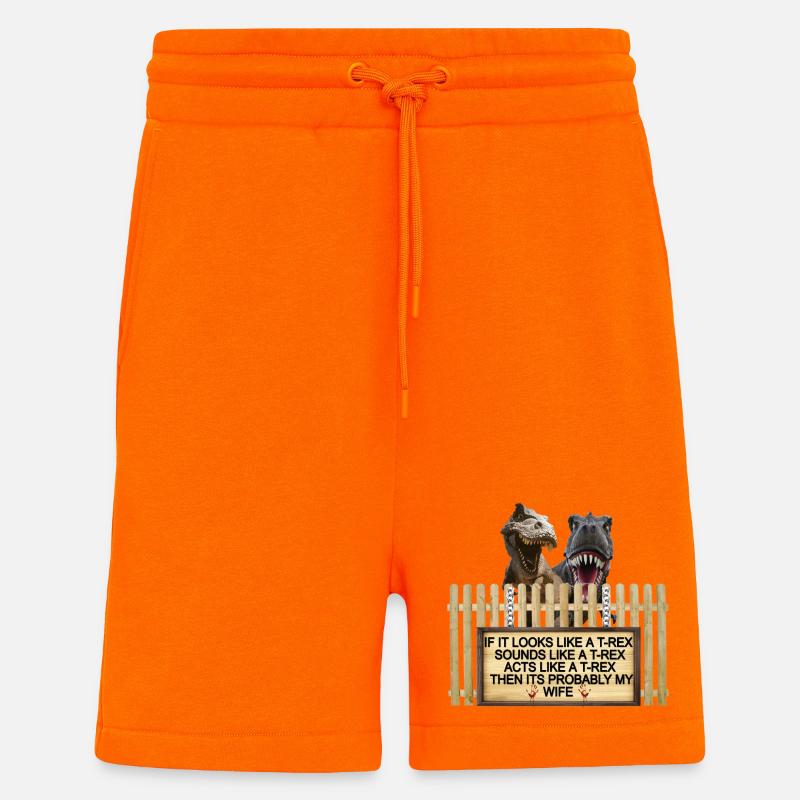 TREX Ehefrau Witz Zeichen T-Shirt - Shorts - made by SPREAD - SUNSET ORANGE