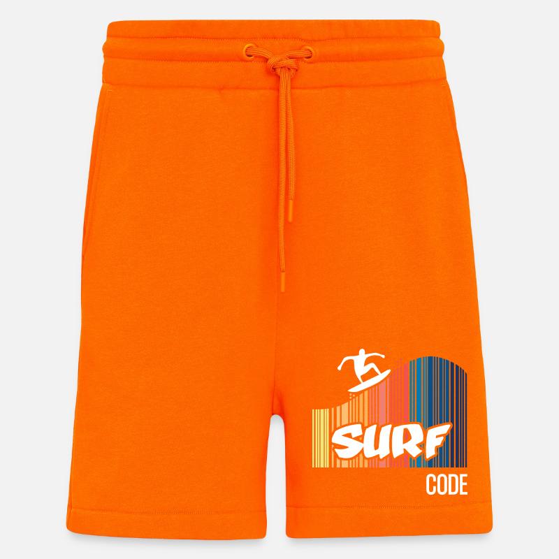 Surf Code (dark) - Shorts - made by SPREAD - SUNSET ORANGE