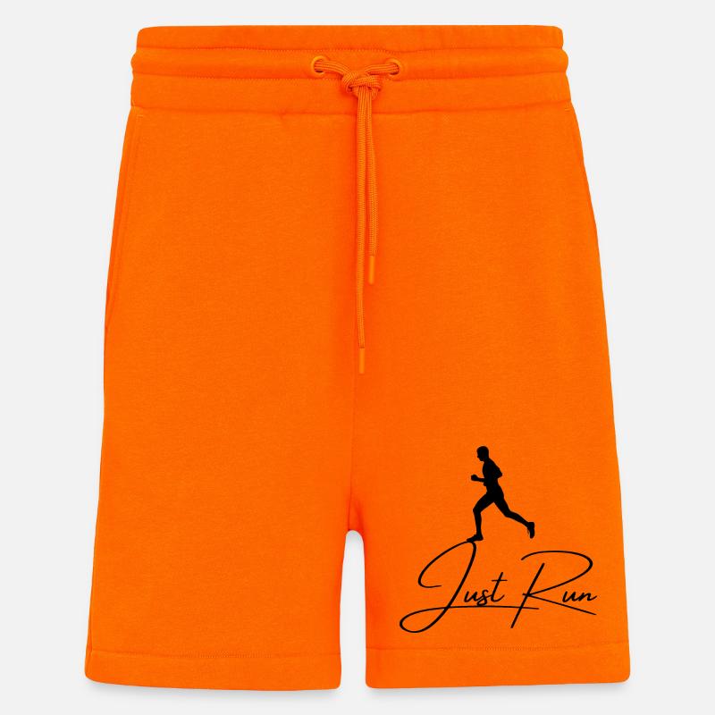 Il suffit de courir - Short bio décontracté fabriqué en UE - SUNSET ORANGE