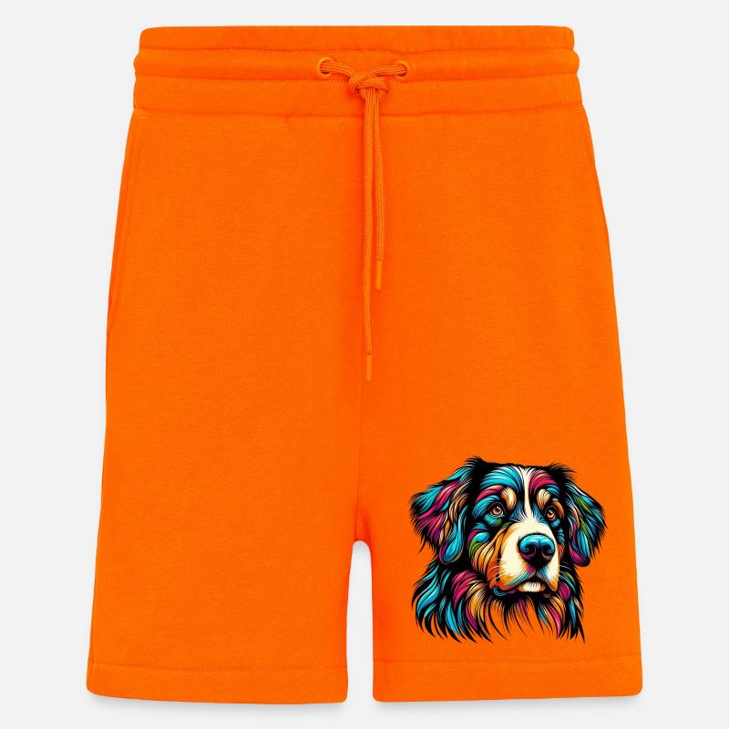 Berner Schweizer Sennenhund Grosser Schäferhund - Shorts - made by SPREAD - SUNSET ORANGE