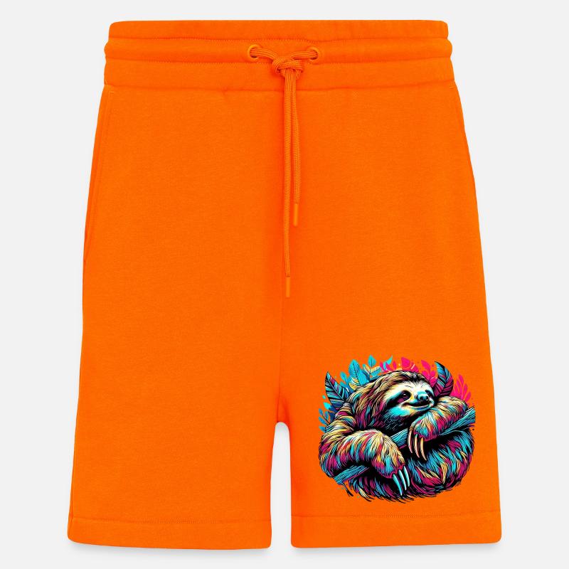 Paresse - Short bio décontracté fabriqué en UE - SUNSET ORANGE
