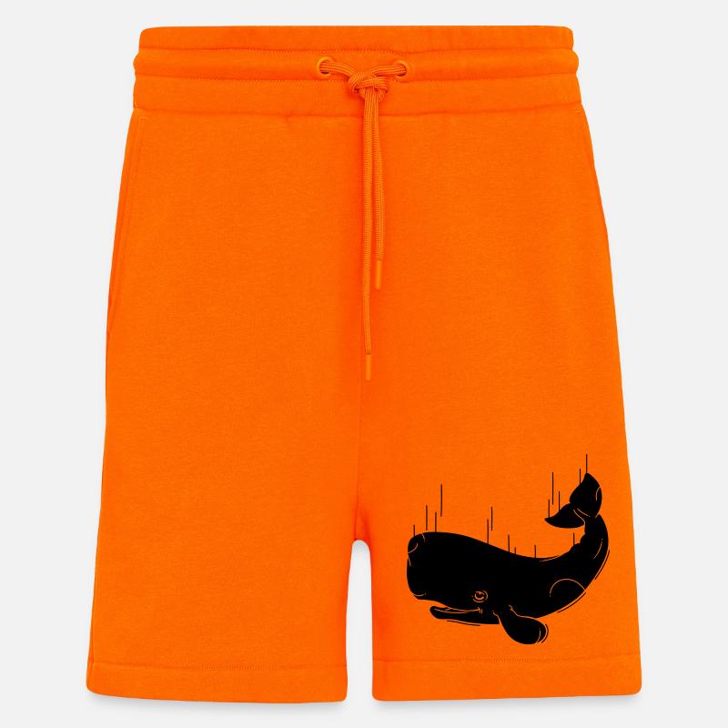 Fallender Wal - Shorts - made by SPREAD - SUNSET ORANGE