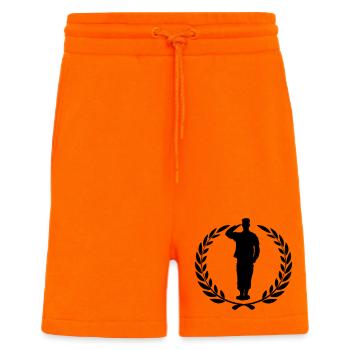 Respekt Soldat Lorbeer Kranz grüßt - Shorts - made by SPREAD - SUNSET ORANGE - Vorne