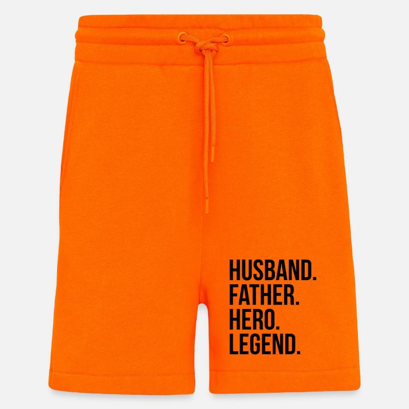 Mann. Vater. Held. Legende - Shorts - made by SPREAD - SUNSET ORANGE