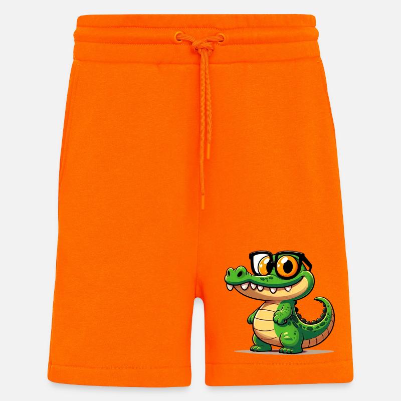 Alligator-Krokodil - Shorts - made by SPREAD - SUNSET ORANGE