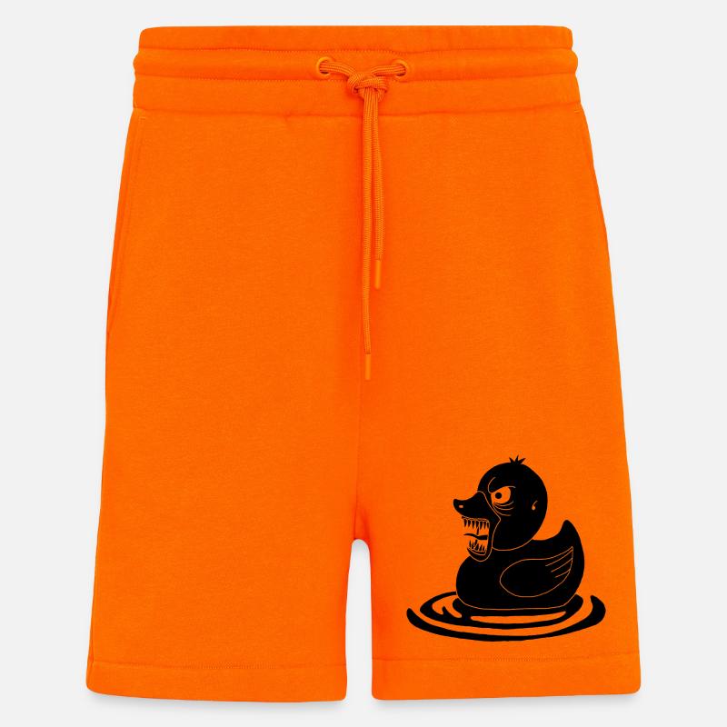 Schwarze dämonische Ente - Shorts - made by SPREAD - SUNSET ORANGE