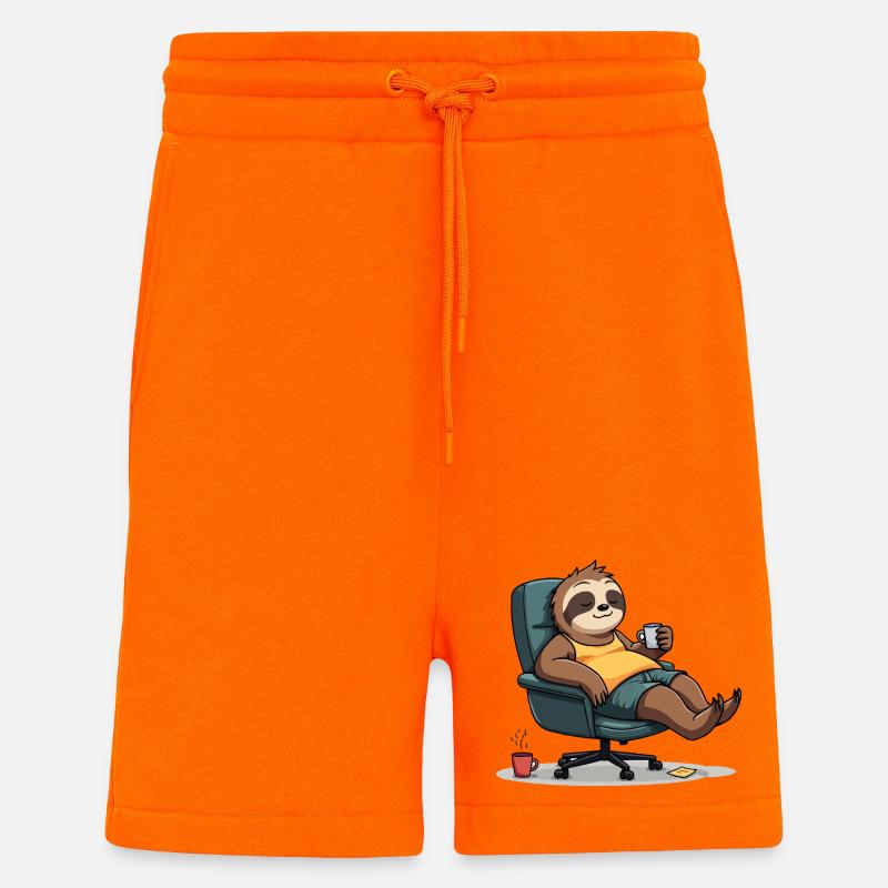Büro? Erst mal Kaffee! – Sloth Style - Shorts - made by SPREAD - SUNSET ORANGE