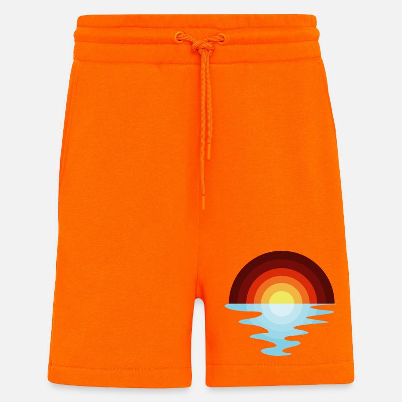 Sunset Echo Over Quiet Sea - Shorts - made by SPREAD - SUNSET ORANGE