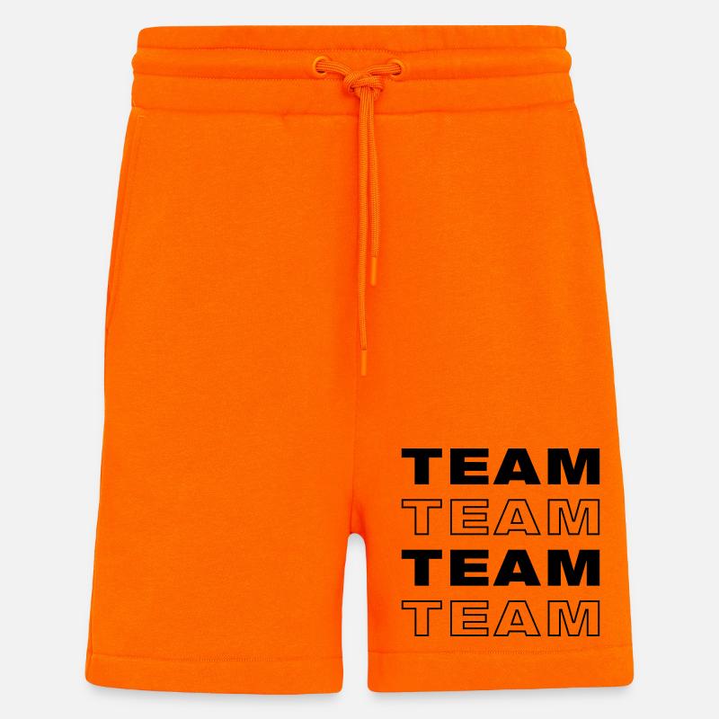 Équipe - Short bio décontracté fabriqué en UE - SUNSET ORANGE