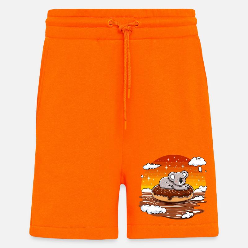 Koala auf Donut im Abendrot - Shorts - made by SPREAD - SUNSET ORANGE