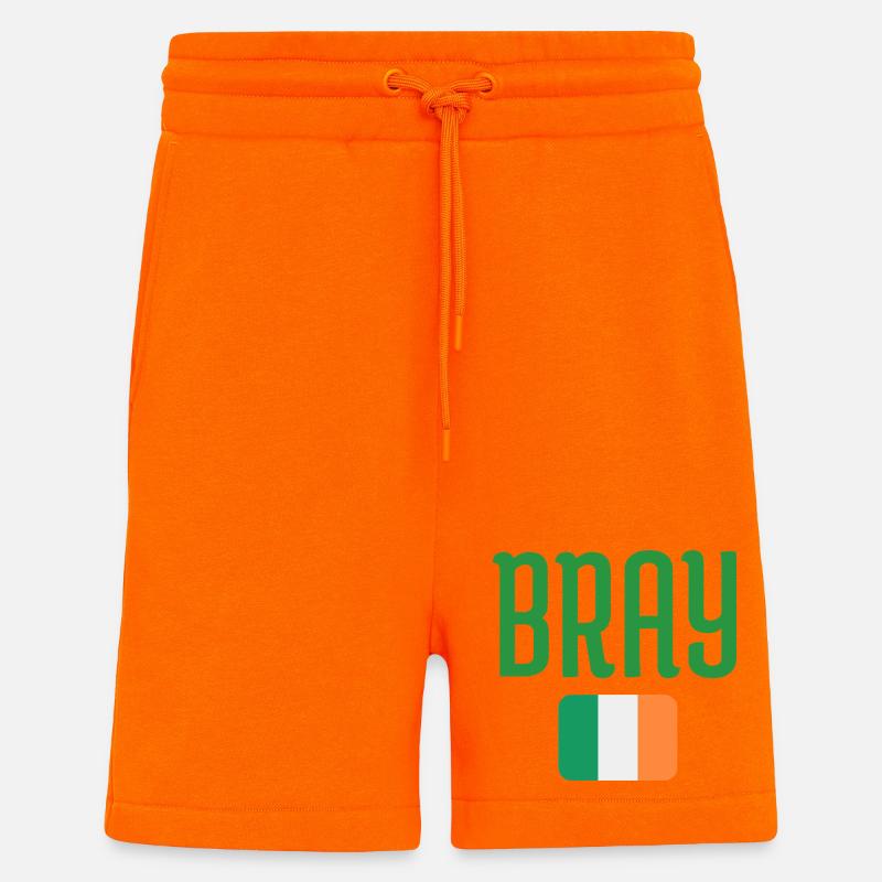 Drapeau d’Irlande de Bray - Short bio décontracté fabriqué en UE - SUNSET ORANGE