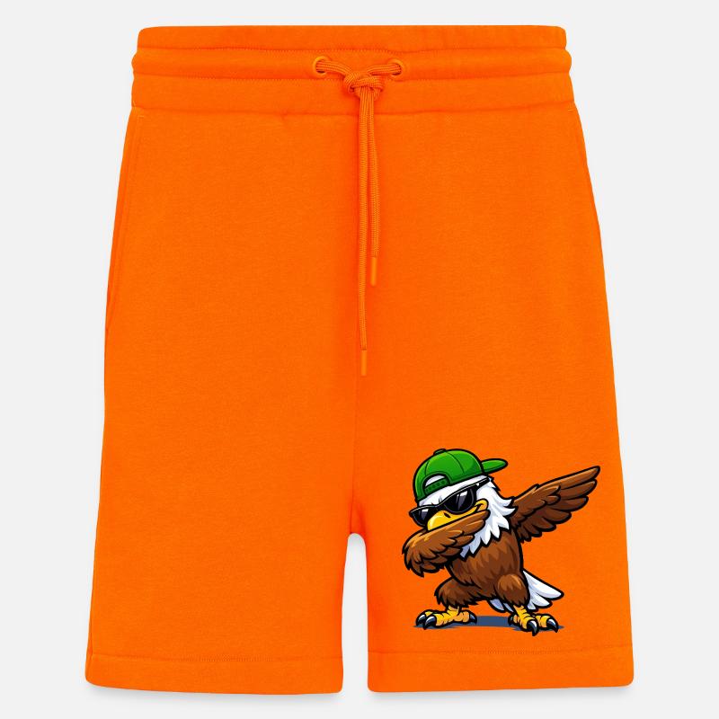 Dabbing Eagle - Shorts - made by SPREAD - SUNSET ORANGE