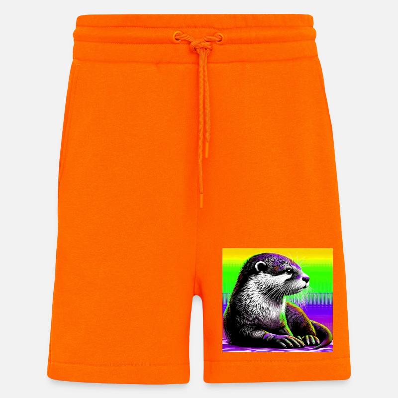 loutre - Short bio décontracté fabriqué en UE - SUNSET ORANGE