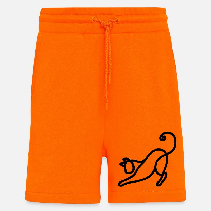 Minimalistische Katze - Shorts - made by SPREAD - SUNSET ORANGE