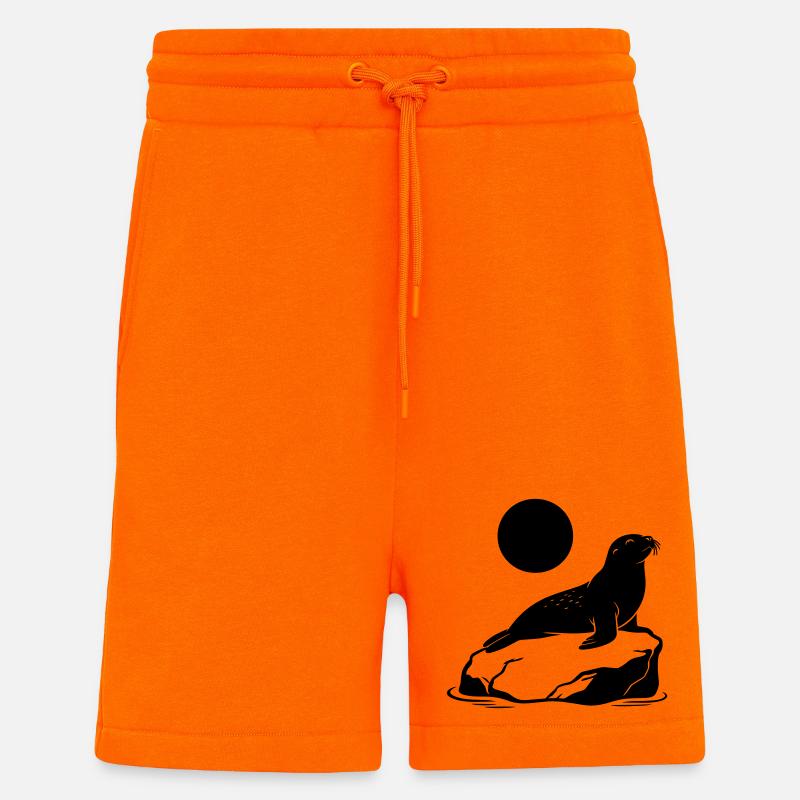 Phoque - Short bio décontracté fabriqué en UE - SUNSET ORANGE