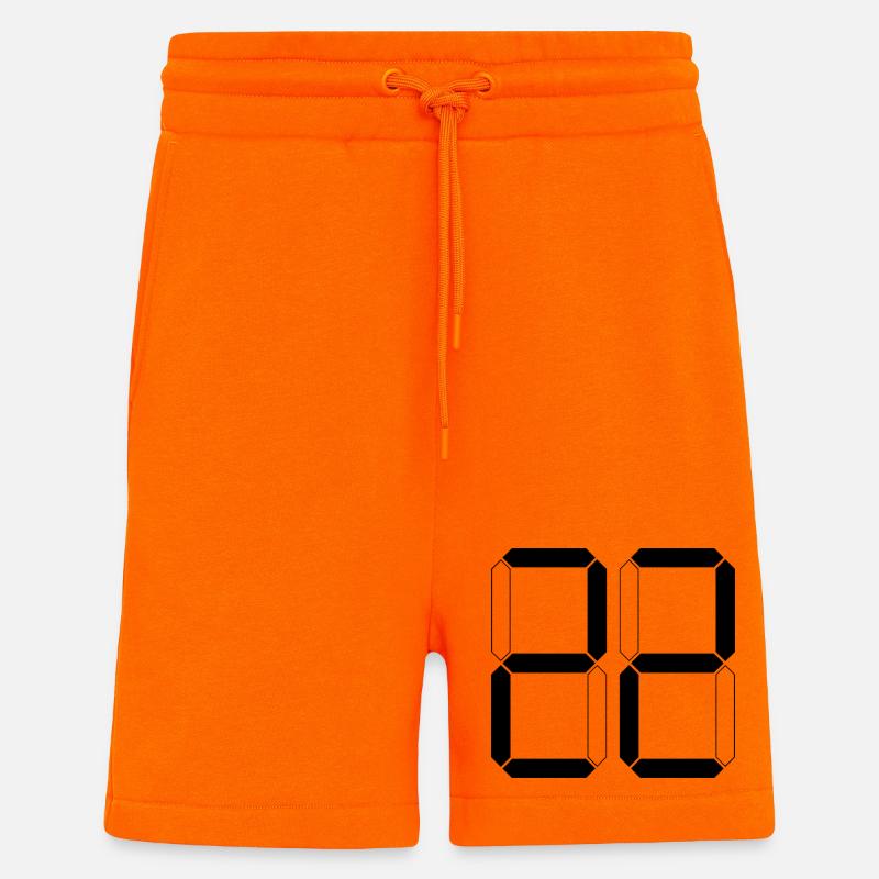 NUMÉRO 22 Vingt-deux Cadeaux Numériques - Short bio décontracté fabriqué en UE - SUNSET ORANGE