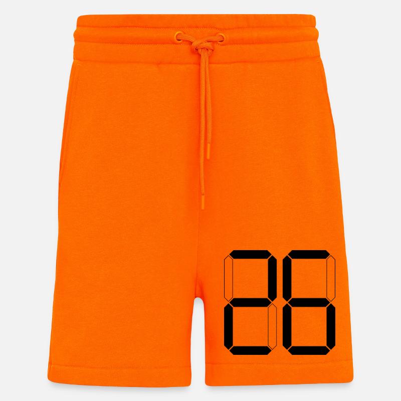 NUMÉRO 26 Vingt-six Cadeaux Numériques - Short bio décontracté fabriqué en UE - SUNSET ORANGE