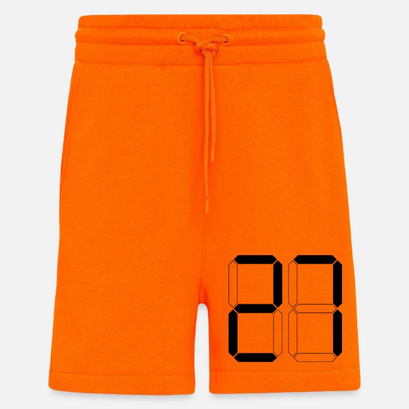 NUMMER 27 Siebenundzwanzig Geschenk Digital - Shorts - made by SPREAD - SUNSET ORANGE