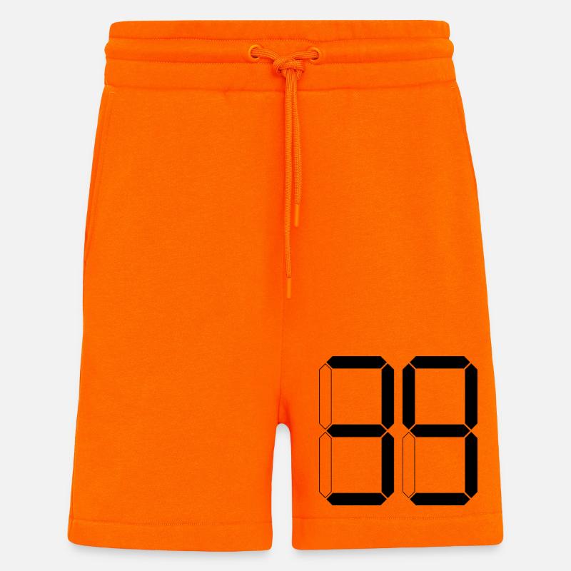 NUMÉRO 39 Trente-neuf Cadeaux Numériques - Short bio décontracté fabriqué en UE - SUNSET ORANGE