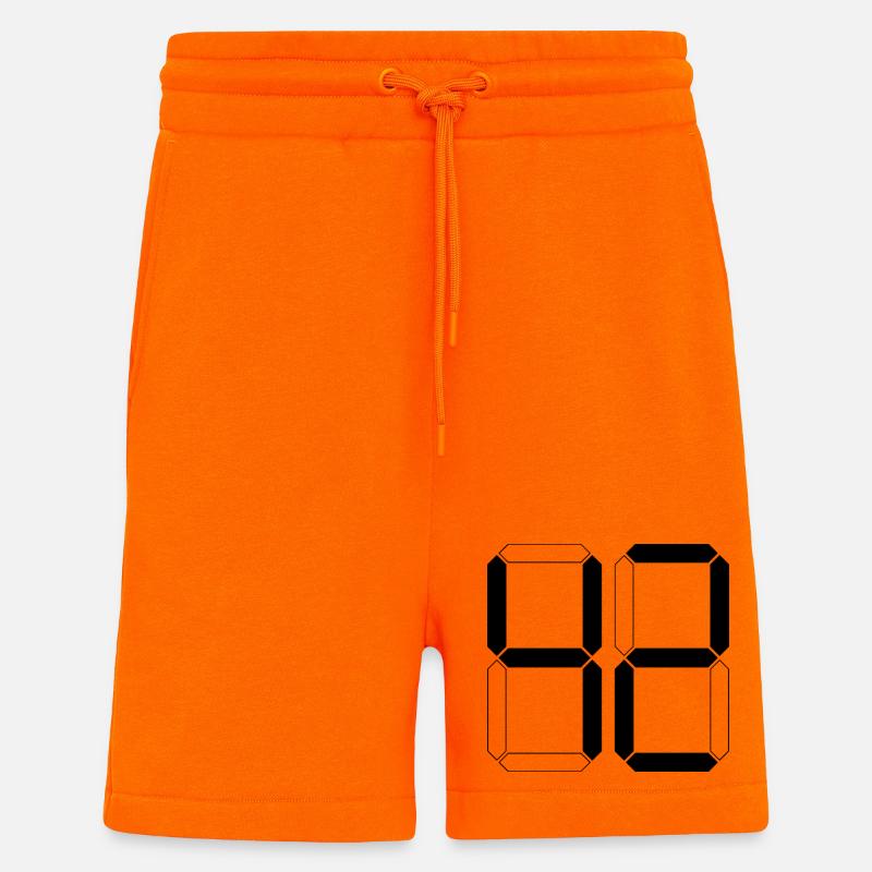 NUMMER 42 Zweiundvierzig Geschenk Digital - Shorts - made by SPREAD - SUNSET ORANGE